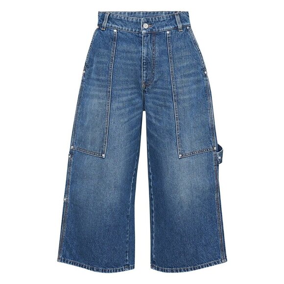 Stella McCartney Vintage Workwear Wide Jeans in Dark Blue 25 New Womens Denim - Picture 11 of 15